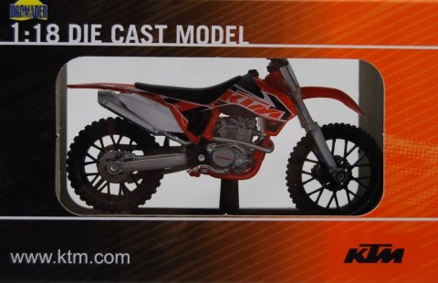 KTM 450 SX-F motocykl model 1:18 Welly metalowy KTM 450 SX-F motocykl model 1:18 Welly metalowy