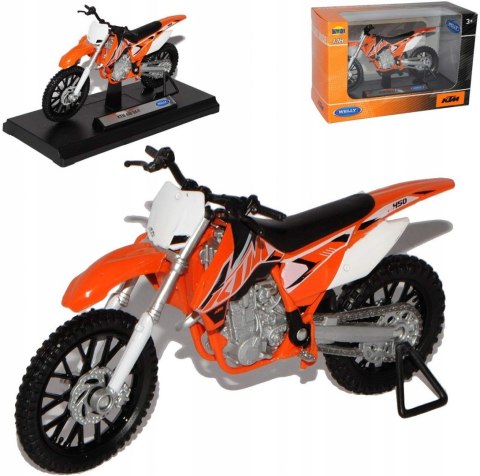 KTM 450 SX-F motocykl model 1:18 Welly metalowy KTM 450 SX-F motocykl model 1:18 Welly metalowy