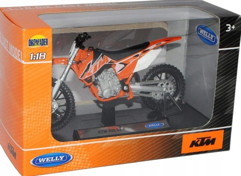 KTM 450 SX-F motocykl model 1:18 Welly metalowy KTM 450 SX-F motocykl model 1:18 Welly metalowy