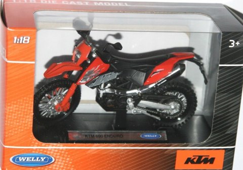KTM 690 Enduro motocykl model 1:18 Welly metalowy KTM 690 Enduro motocykl model 1:18 Welly metalowy