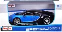 BUGATTI Chiron blue 1:24 model Maisto 31514