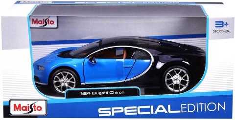 BUGATTI Chiron blue 1:24 model Maisto 31514 BUGATTI Chiron blue 1:24 model Maisto 31514