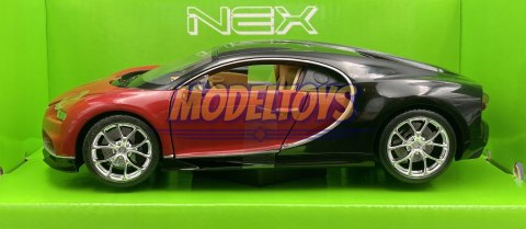 BUGATTI Chiron red black MODEL 24077 WELLY 1:24 BUGATTI Chiron red black MODEL 24077 WELLY 1:24