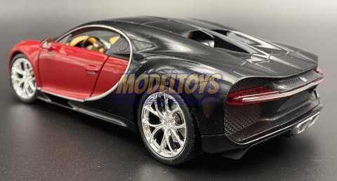 BUGATTI Chiron red black MODEL 24077 WELLY 1:24 BUGATTI Chiron red black MODEL 24077 WELLY 1:24