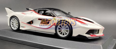 FERRARI FXX K #75 white model Bburago 26301 1:24 FERRARI FXX K #75 white model Bburago 26301 1:24