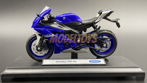 YAMAHA YZF-R6 motocykl 1:18 Welly metalowy YAMAHA YZF-R6 motocykl 1:18 Welly metalowy