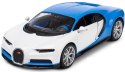 BUGATTI Chiron white blue 1:24 model Maisto 32509