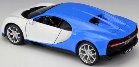 BUGATTI Chiron white blue 1:24 model Maisto 32509 BUGATTI Chiron white blue 1:24 model Maisto 32509