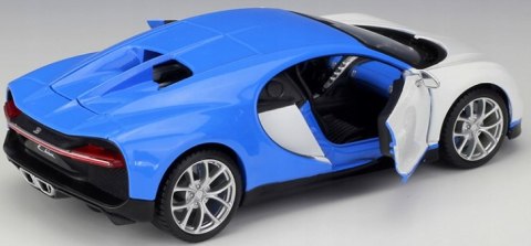 BUGATTI Chiron white blue 1:24 model Maisto 32509 BUGATTI Chiron white blue 1:24 model Maisto 32509