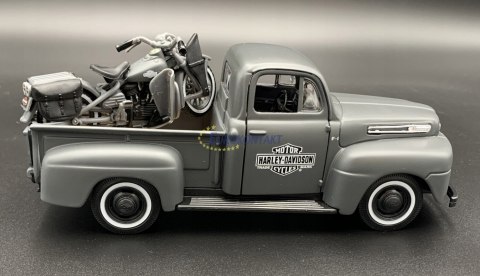 HARLEY DAVIDSON WLA Flathead 1942 + FORD F-1 1:24 HARLEY DAVIDSON WLA Flathead 1942 + FORD F-1 1:24