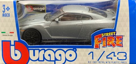 NISSAN GT-R 2017 model metalowy 1:43 Bburago