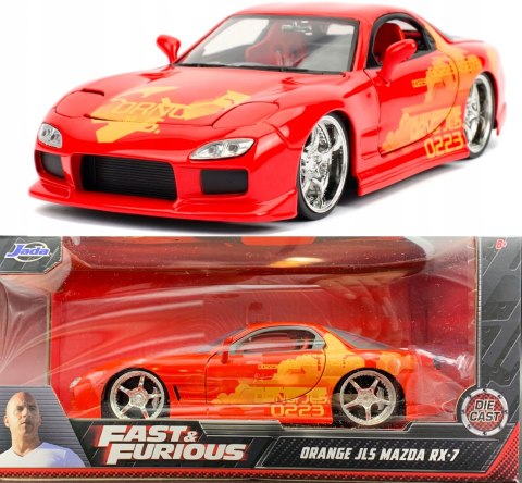 MAZDA RX-7 Orange JLS Fast & Furious JADA 1:24