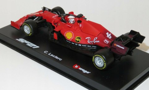 Bolid F1 FERRARI SF21 16 Leclerc KASK BBurago 1:43 Bolid F1 FERRARI SF21 16 Leclerc KASK BBurago 1:43