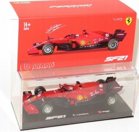 Bolid F1 FERRARI SF21 16 Leclerc KASK BBurago 1:43 Bolid F1 FERRARI SF21 16 Leclerc KASK BBurago 1:43