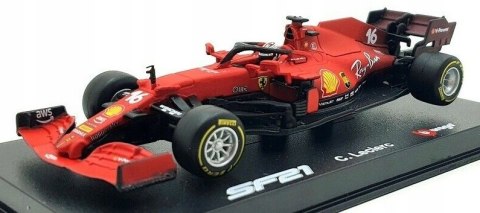 Bolid F1 FERRARI SF21 16 Leclerc KASK BBurago 1:43 Bolid F1 FERRARI SF21 16 Leclerc KASK BBurago 1:43