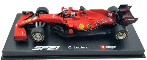 Bolid F1 FERRARI SF21 16 Leclerc KASK BBurago 1:43 Bolid F1 FERRARI SF21 16 Leclerc KASK BBurago 1:43