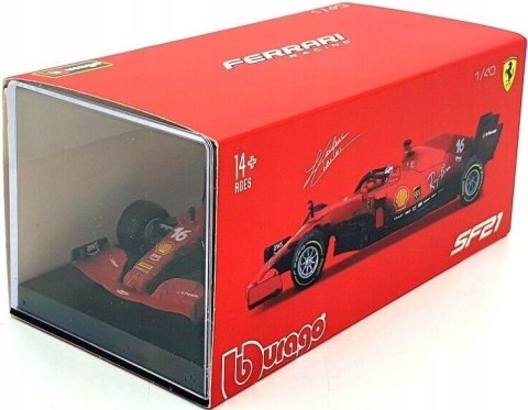 Bolid F1 FERRARI SF21 16 Leclerc KASK BBurago 1:43 Bolid F1 FERRARI SF21 16 Leclerc KASK BBurago 1:43