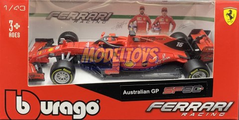 Bolid F1 FERRARI SF90 E. Leclerc #16 BBurago 1:43 Bolid F1 FERRARI SF90 E. Leclerc #16 BBurago 1:43
