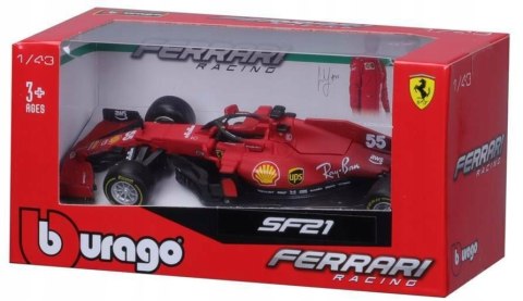 F1 FERRARI SF21 2021 Carlos Sainz #55 BBurago 1:43 F1 FERRARI SF21 2021 Carlos Sainz #55 BBurago 1:43