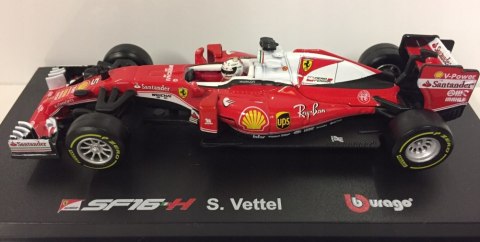 F1 bolid Ferrari SF16-H S. Vettel #5 Bburago 1:32 F1 bolid Ferrari SF16-H S. Vettel #5 Bburago 1:32