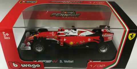 F1 bolid Ferrari SF16-H S. Vettel #5 Bburago 1:32 F1 bolid Ferrari SF16-H S. Vettel #5 Bburago 1:32