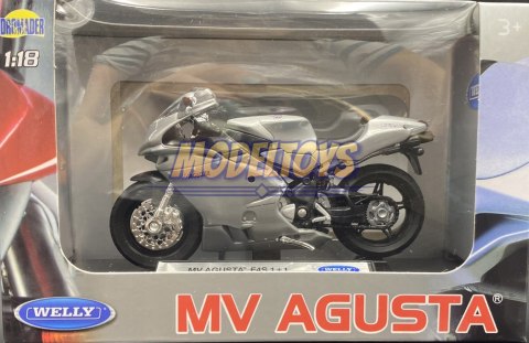 MV AGUSTA F4 S 1+1 motocykl 1:18 Welly metalowy MV AGUSTA F4 S 1+1 motocykl 1:18 Welly metalowy