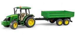 Traktor John Deere 5115M z przyczepą Bruder 02108