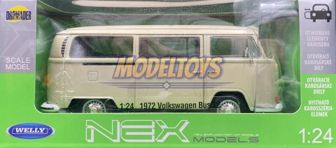VW Volkswagen T2 1972 beige model 22472 WELLY 1:24 VW Volkswagen T2 1972 beige model 22472 WELLY 1:24