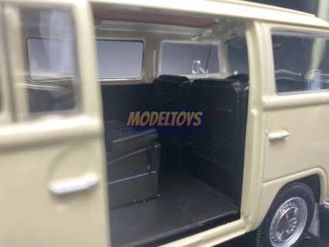 VW Volkswagen T2 1972 beige model 22472 WELLY 1:24 VW Volkswagen T2 1972 beige model 22472 WELLY 1:24
