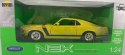 Ford MUSTANG Boss 302 1970 yellow model Welly 1:24