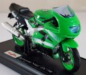 Kawasaki Ninja ZX-9R z podstawką model 1:18 Maisto