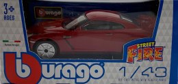 NISSAN GT-R 2009 red model metalowy 1:43 Bburago