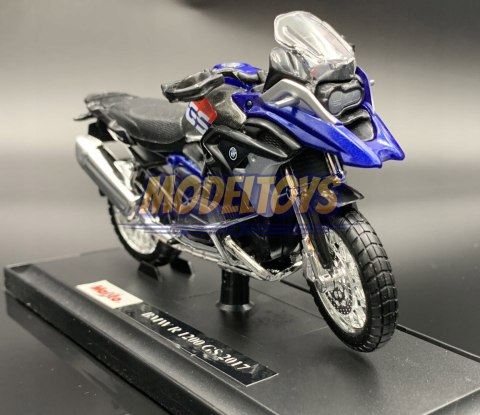 BMW R 1200 GS 2017 na podstawce model 1:18 Maisto BMW R 1200 GS 2017 na podstawce model 1:18 Maisto