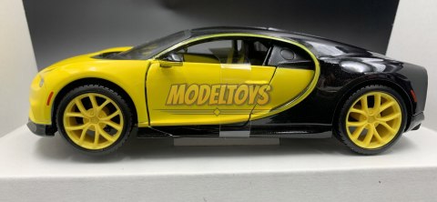 BUGATTI Chiron yellow 1:24 model Maisto 31514 BUGATTI Chiron yellow 1:24 model Maisto 31514