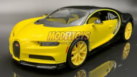 BUGATTI Chiron yellow 1:24 model Maisto 31514 BUGATTI Chiron yellow 1:24 model Maisto 31514