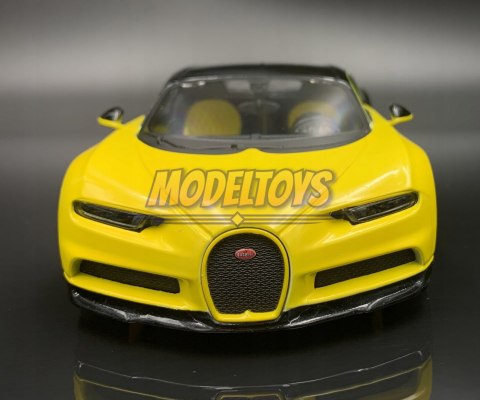 BUGATTI Chiron yellow 1:24 model Maisto 31514 BUGATTI Chiron yellow 1:24 model Maisto 31514