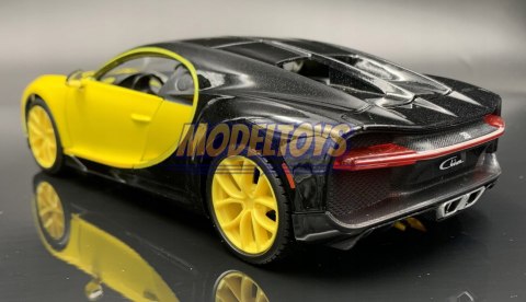 BUGATTI Chiron yellow 1:24 model Maisto 31514 BUGATTI Chiron yellow 1:24 model Maisto 31514