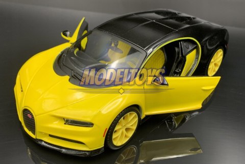 BUGATTI Chiron yellow 1:24 model Maisto 31514 BUGATTI Chiron yellow 1:24 model Maisto 31514