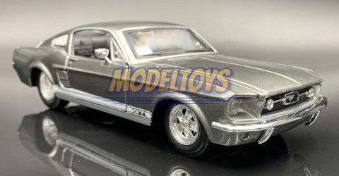 Ford MUSTANG GT 1967 1:24 grey model Maisto 31260 Ford MUSTANG GT 1967 1:24 grey model Maisto 31260