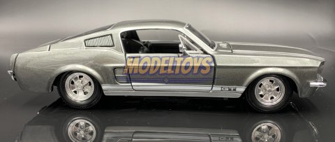 Ford MUSTANG GT 1967 1:24 grey model Maisto 31260 Ford MUSTANG GT 1967 1:24 grey model Maisto 31260
