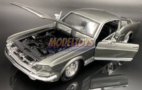 Ford MUSTANG GT 1967 1:24 grey model Maisto 31260 Ford MUSTANG GT 1967 1:24 grey model Maisto 31260