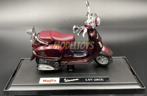 Piaggio LXV 2013 bordowy skuter 1:18 model Maisto Piaggio LXV 2013 bordowy skuter 1:18 model Maisto
