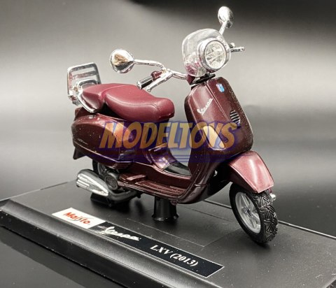 Piaggio LXV 2013 bordowy skuter 1:18 model Maisto Piaggio LXV 2013 bordowy skuter 1:18 model Maisto