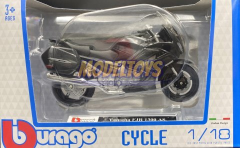 YAMAHA FJR 1300 AS motocykl model 1:18 Bburago YAMAHA FJR 1300 AS motocykl model 1:18 Bburago