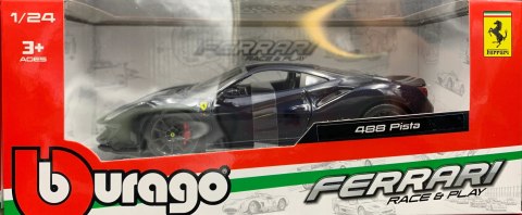 FERRARI 488 Pista blue model 1:24 Bburago 26026 FERRARI 488 Pista blue model 1:24 Bburago 26026