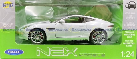 Jaguar F-Type Coupe white model 1:24 Welly 24060 Jaguar F-Type Coupe white model 1:24 Welly 24060