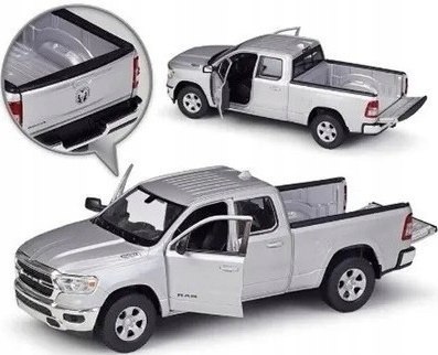 RAM 1500 Hemi 2019 Bighorn pickup model Welly 1:27 RAM 1500 Hemi 2019 Bighorn pickup model Welly 1:27