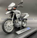 BMW F 650 GS silver motocykl model 1:18 Welly