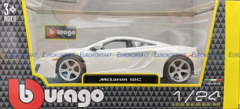 MCLAREN MP4-12C white 1:24 model Bburago 21074 MCLAREN MP4-12C white 1:24 model Bburago 21074