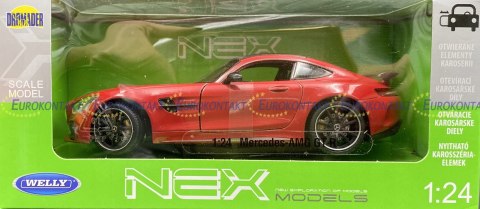 MERCEDES AMG GT R red model metal WELLY 1:24 MERCEDES AMG GT R red model metal WELLY 1:24